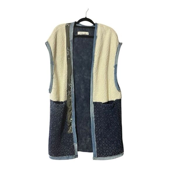 Free People We The Free Ramble On Oversized Women’s Vest Patchwork Size S Rare - Picture 1 of 4